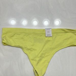 Auden Seamless Thong Underwear Yellow XXL